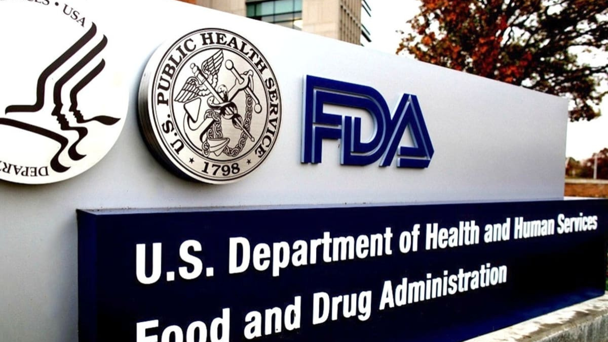 US Food and Drug Administration signage outside the Department of Health and Human Services building