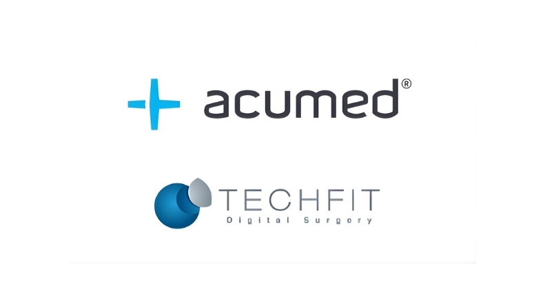 Acumed and TECHFIT Digital Surgery logos on white background